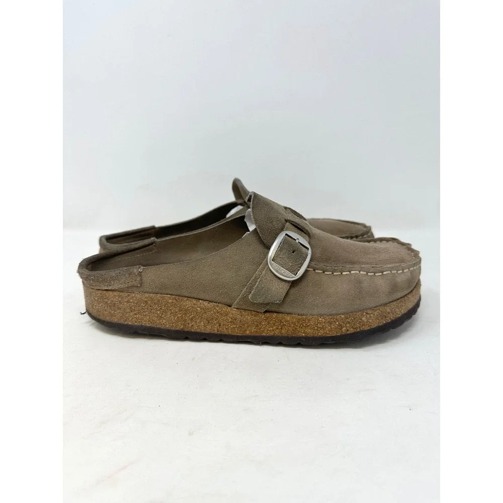 Birkenstock Buckley Suede Clog Gray Taupe 40 / Womens US 9-9.5